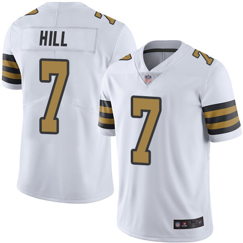Men New Orleans Saints Limited White Taysom Hill Jersey NFL Football #7 Rush Vapor Untouchable Jersey